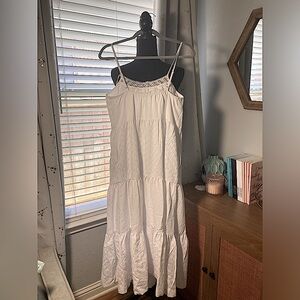 NWT Z SUPPLY WHITE DALILAH EYELET MIDI DRESS SIZE S